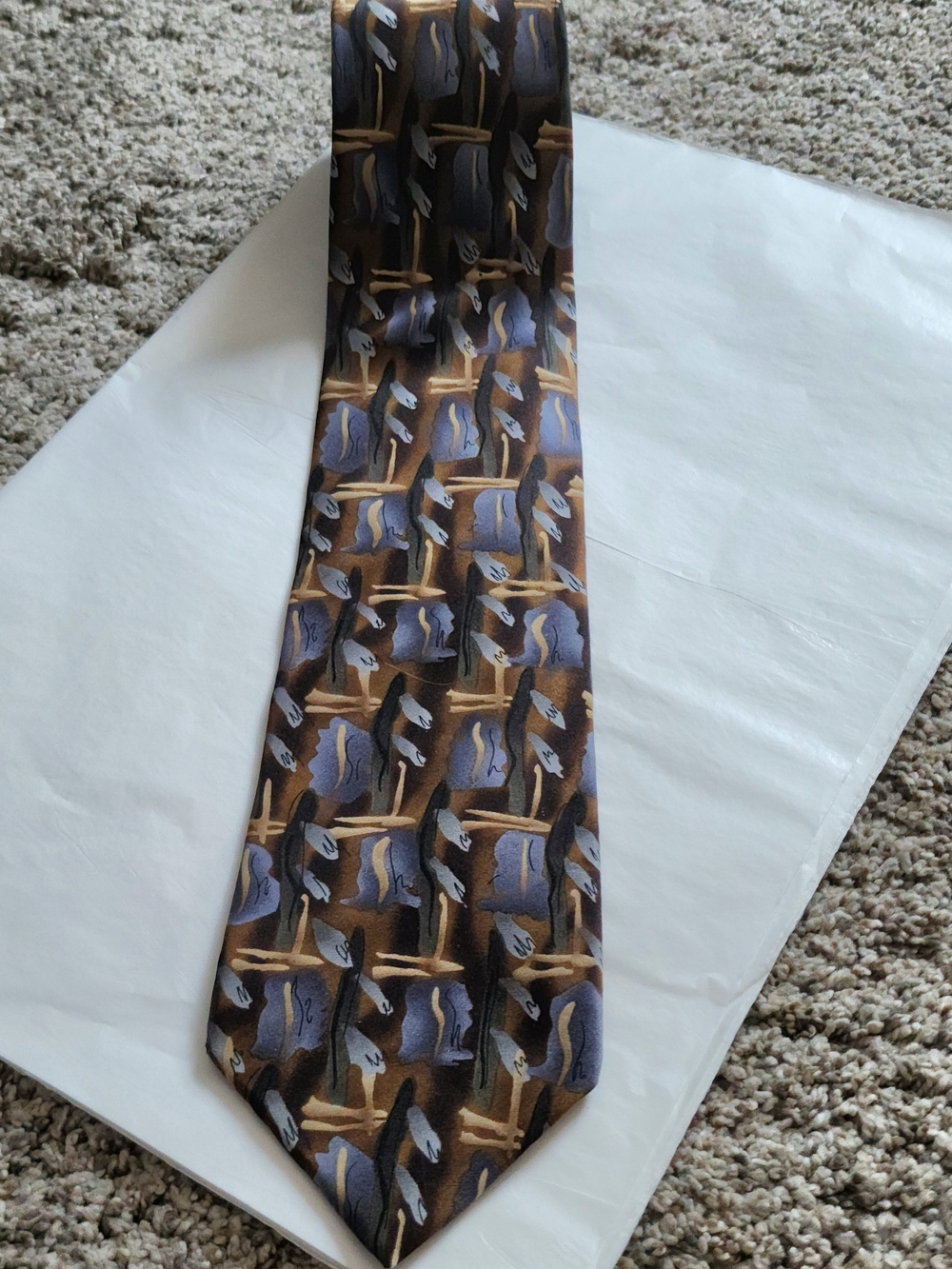 J. Garcia California Mission Silk Tie Collection Fifty-Two Brown Gold